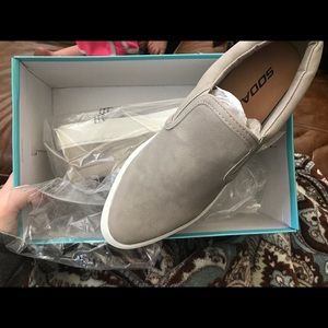 Grey Slip on Shoes